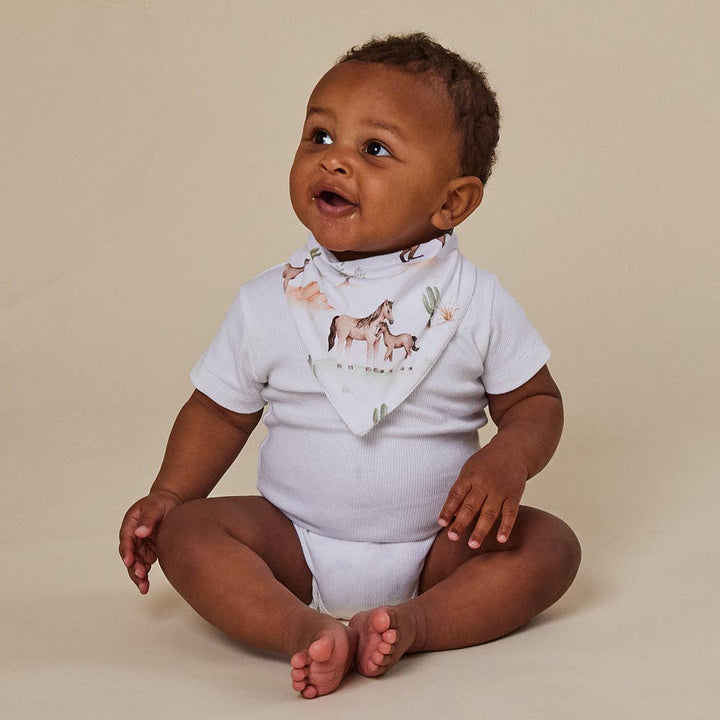 Wild Horses Organic Dribble Bib