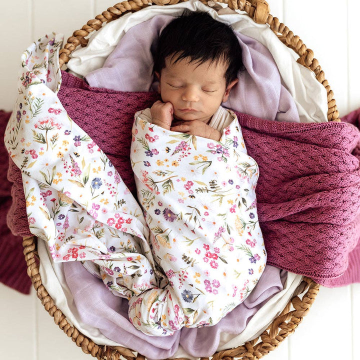 Gracie Organic Jersey Wrap & Topknot Set