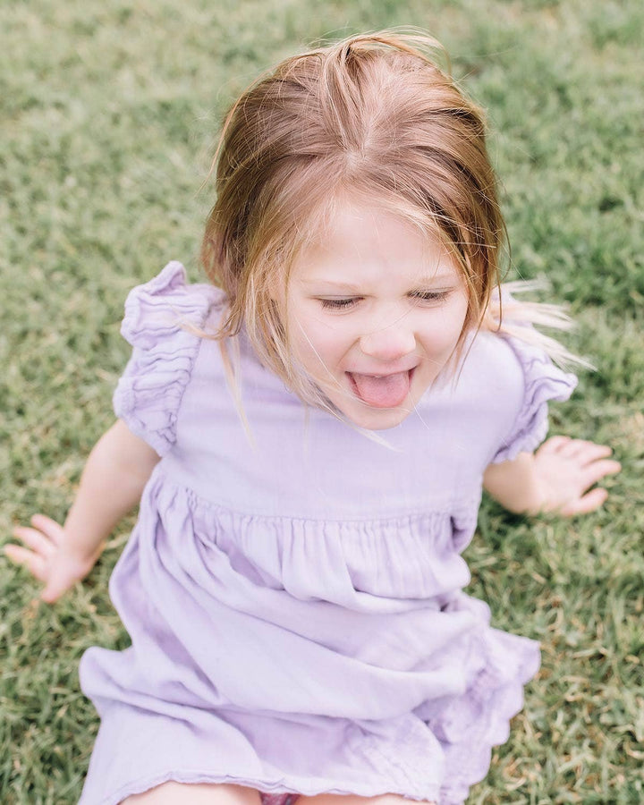 Muslin Charlotte Dress Short Sleeve - Mixed Berry