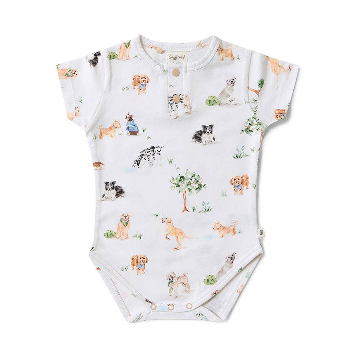 Dog Park Short Sleeve Organic Bodysuit