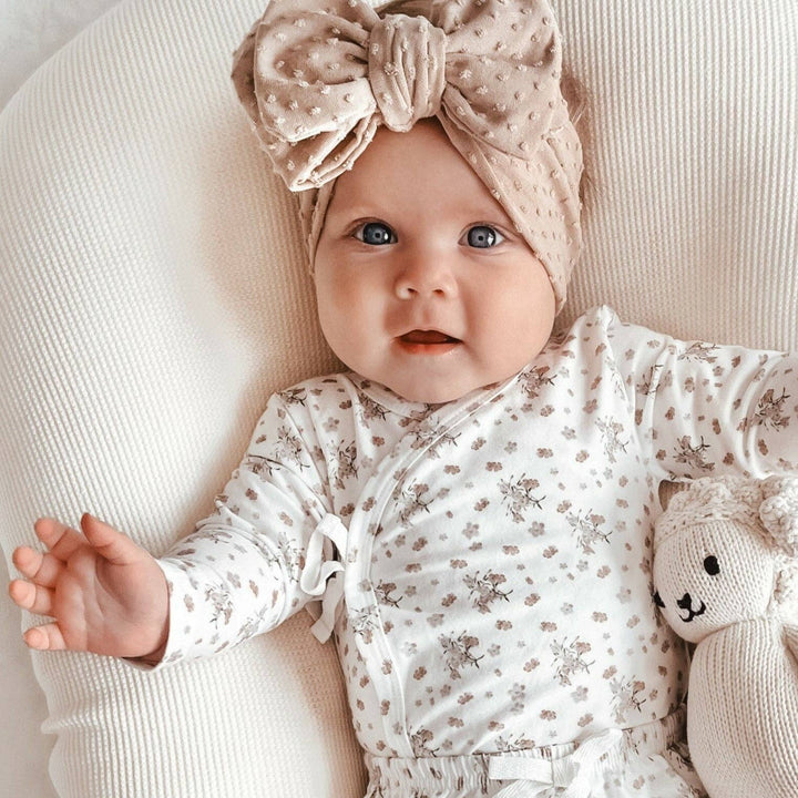 Bamboo/Organic Cotton Kali Bodysuit - Vanilla Bouquet