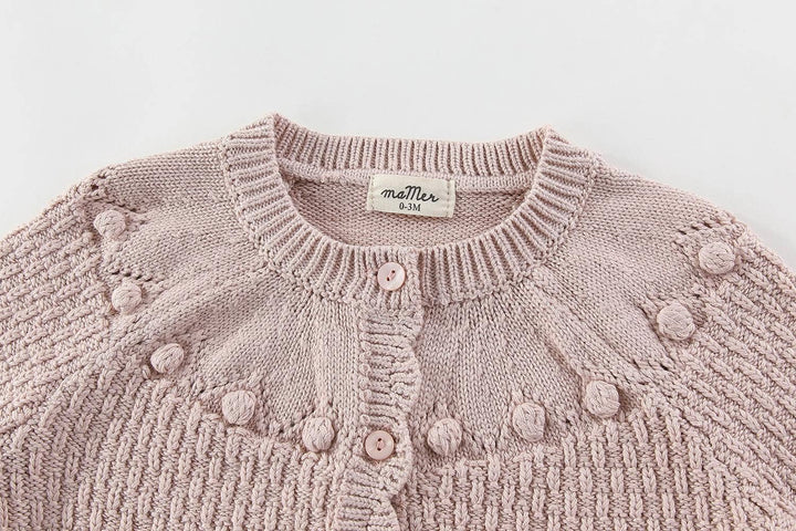 Ella Cardigan 100% cotton: 0-3M, 3-6M, 6-12M, 1-2Y, 2-3Y, 3-4Y, 4-5Y