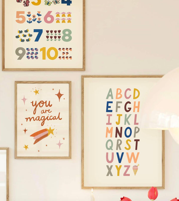 1-10 Numbers Print - Modern Educational Kid's Wall Art