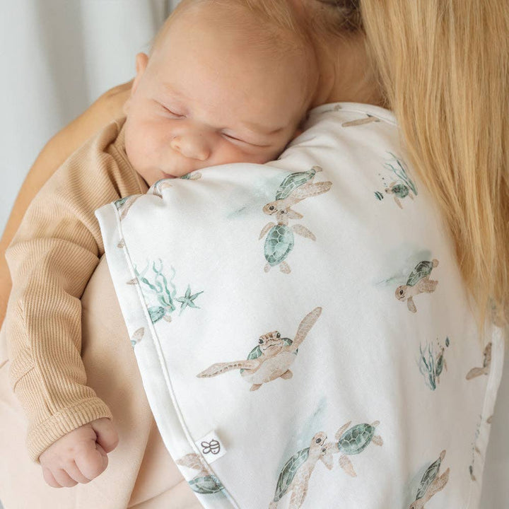Turtle Organic Cotton Burp Cloth