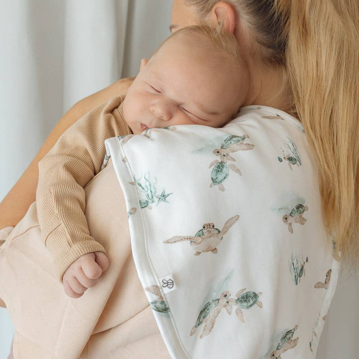 Turtle Organic Cotton Burp Cloth