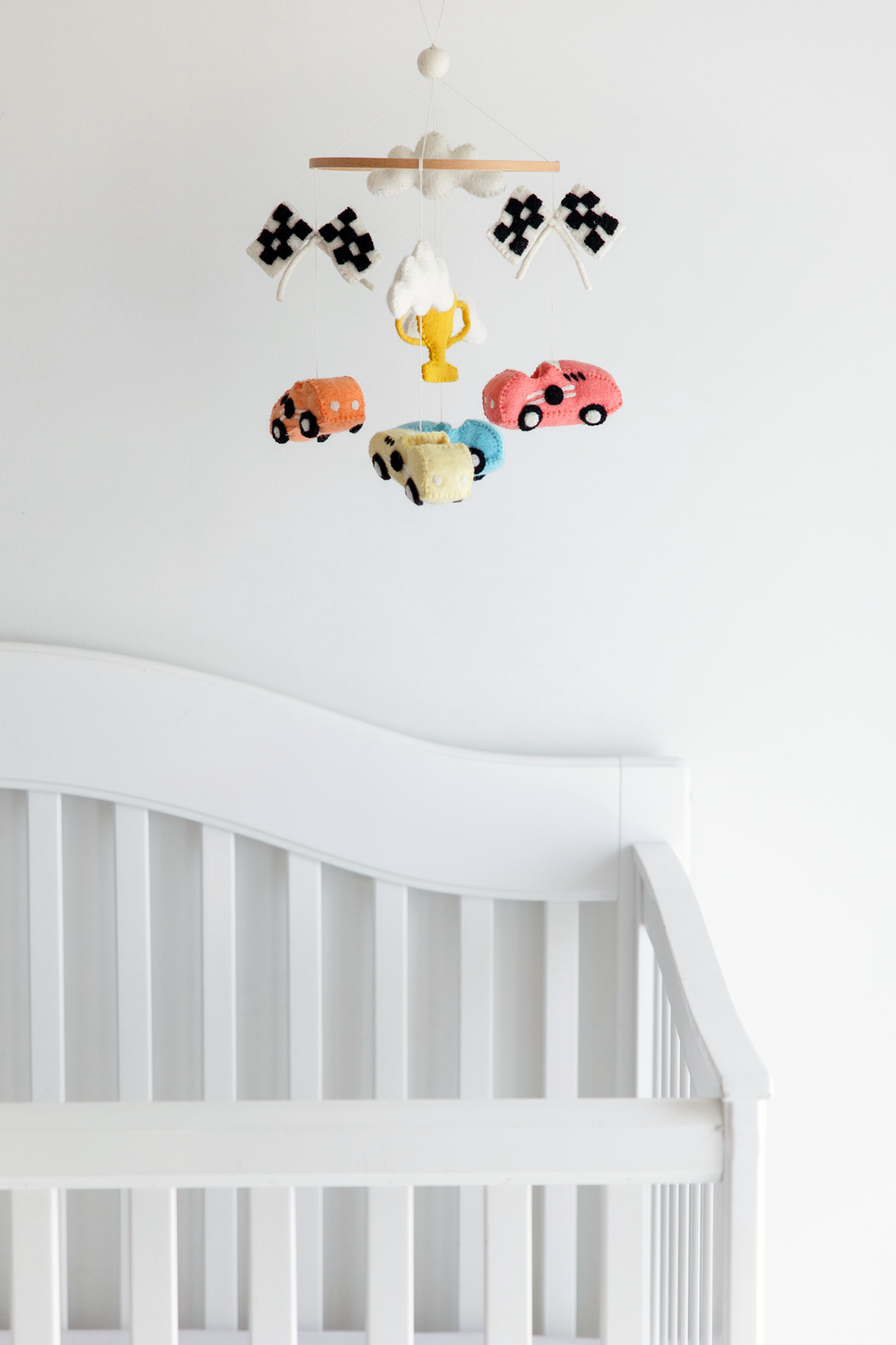 Racing Car Crib Mobile - Handmade Baby Gift