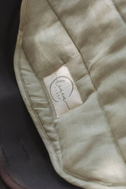Sage & Pinstripe- French Linen Pram stroller Liner cushion