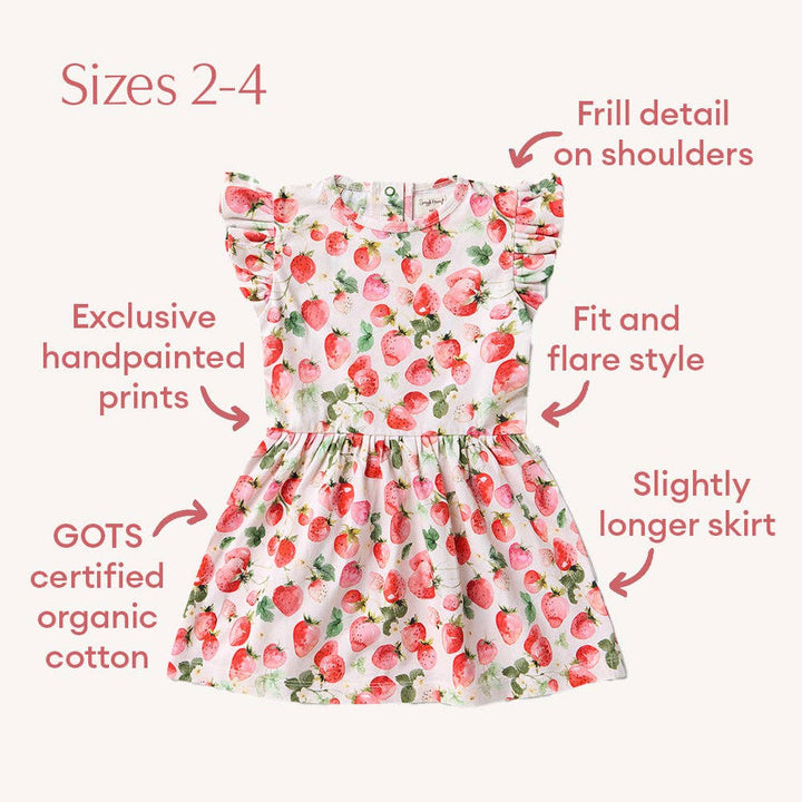 Strawberry Short Sleeve Organic Dress