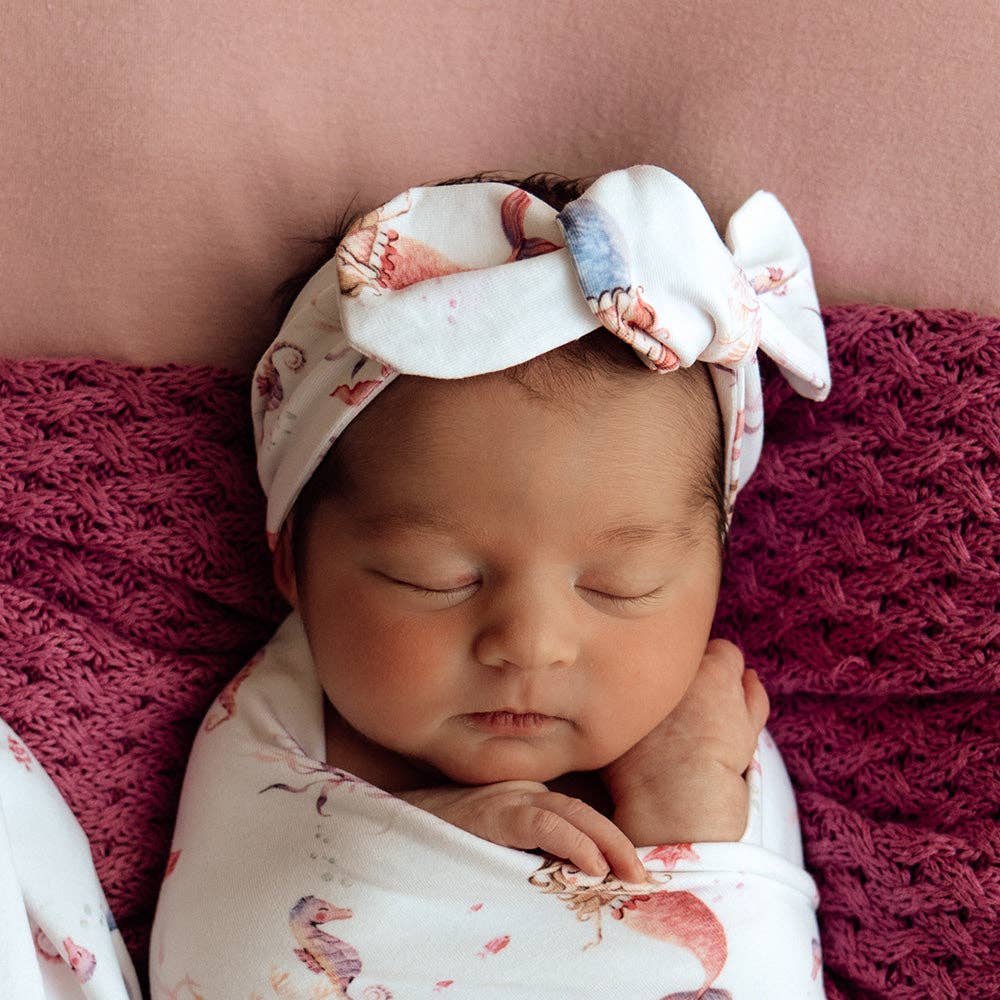 Mermaid Organic Topknot/Bow