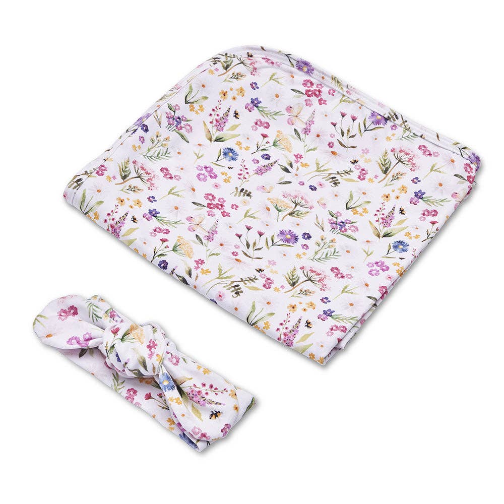 Gracie Organic Jersey Wrap & Topknot Set