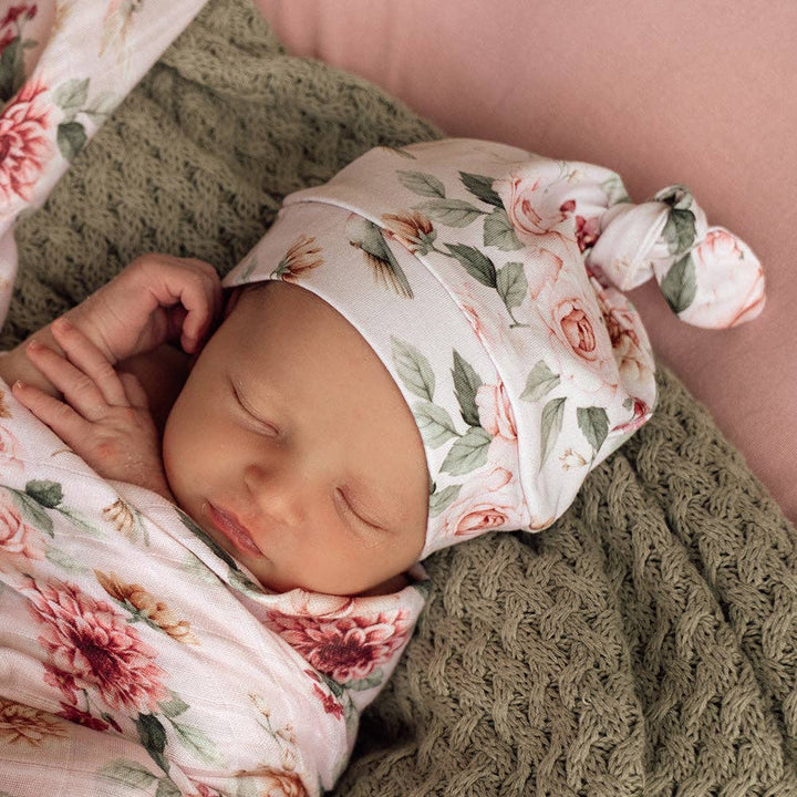 Birds & Blooms Organic Knotted Beanie