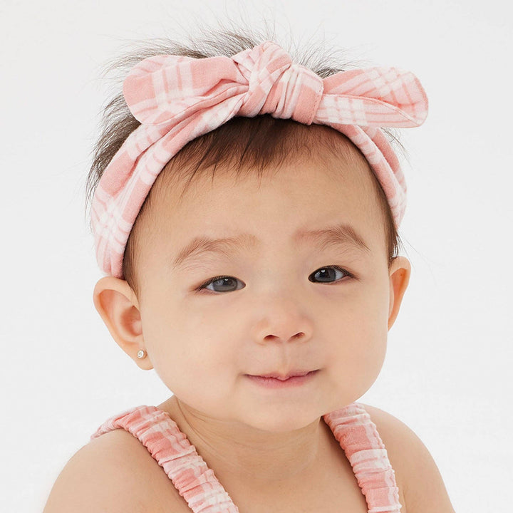 Woven Headband - Blush Check