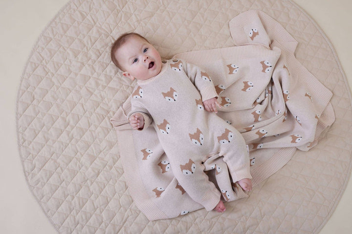 Fox Organic Cotton Knit Romper