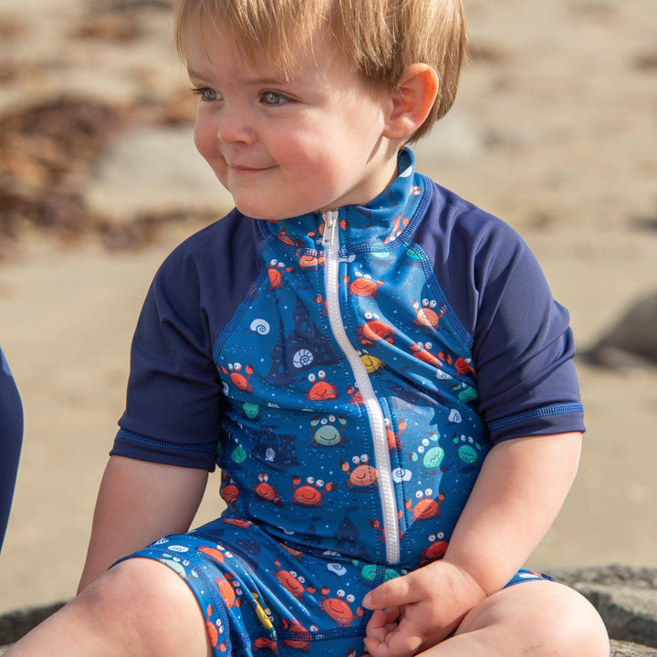 NEW! All-In-One Snap Sunsuit | Comic Crabs