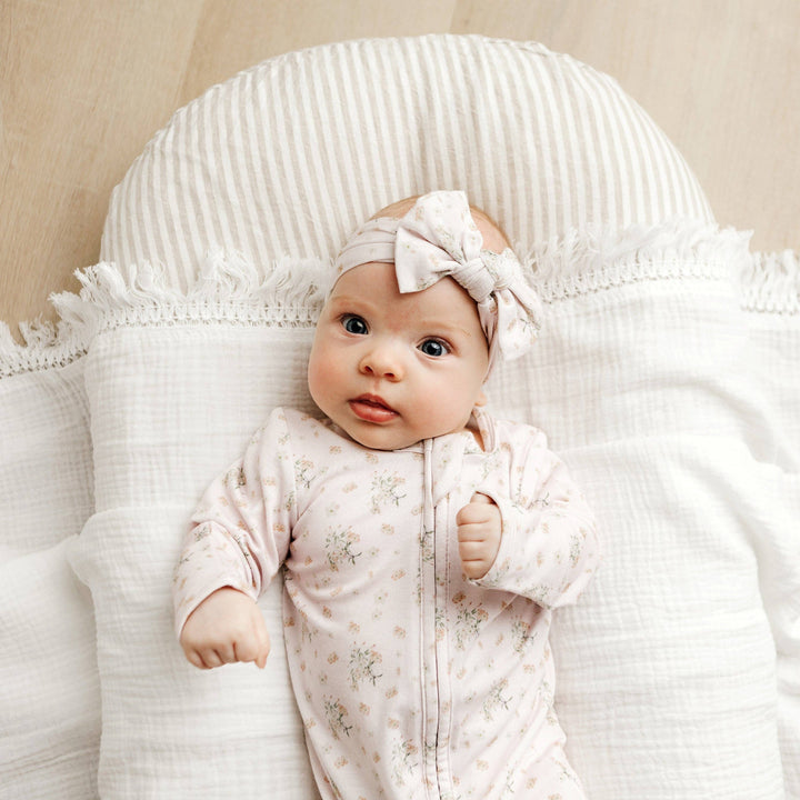 Bamboo/Organic Cotton Florence Onesie - Lilac Bouquet