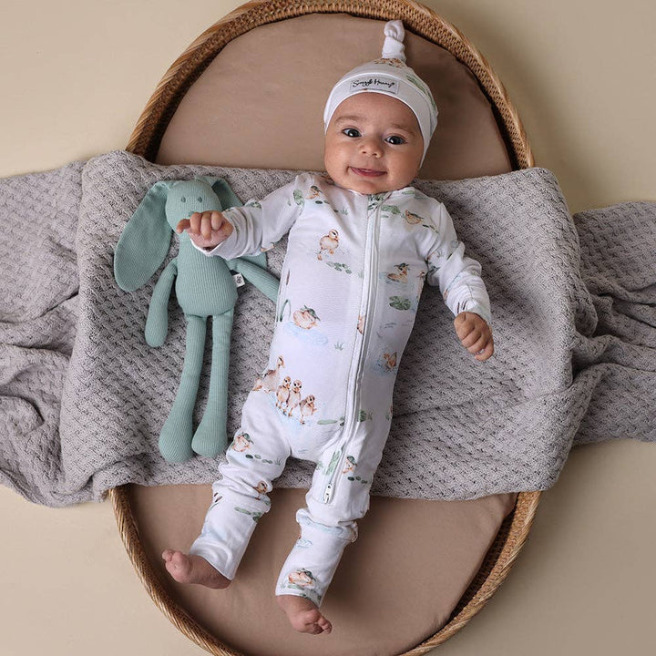 Duck Pond Organic Snugglesuit Convertible Romper: 0000 Newborn