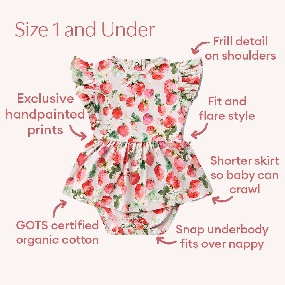 Strawberry Short Sleeve Organic Dress