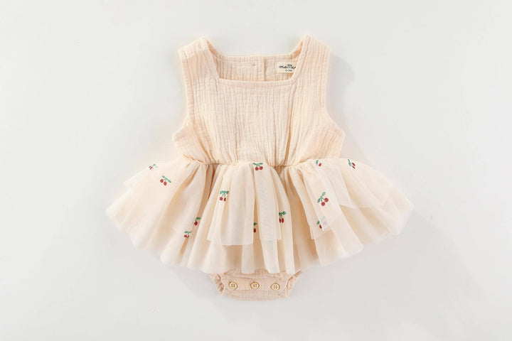 JUST ARRIVED! Little Cherries, Sienna tutu romper: 0-3M, 3-6M, 6-12M, 1-2Y