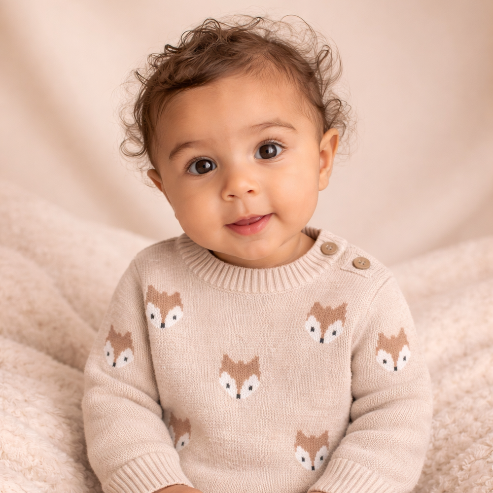 Fox Knit Jumper - Organic Cotton