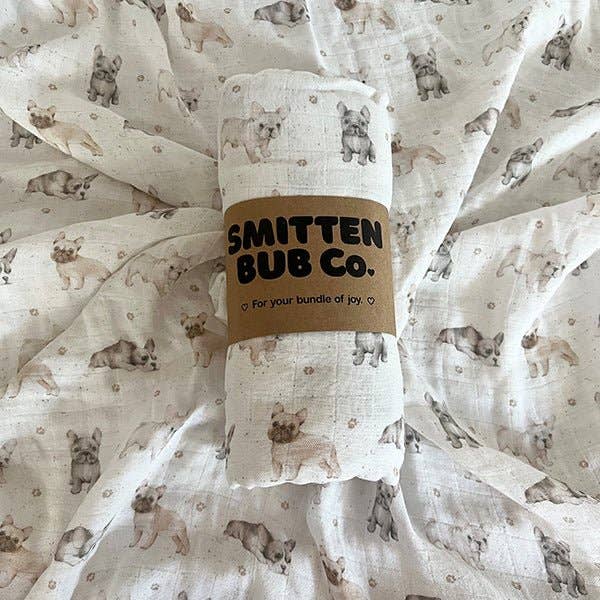 FRENCH BULLDOG | Bamboo Cotton Muslin Swaddle