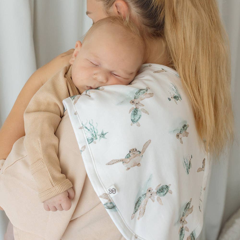 Turtle Organic Cotton Burp Cloth