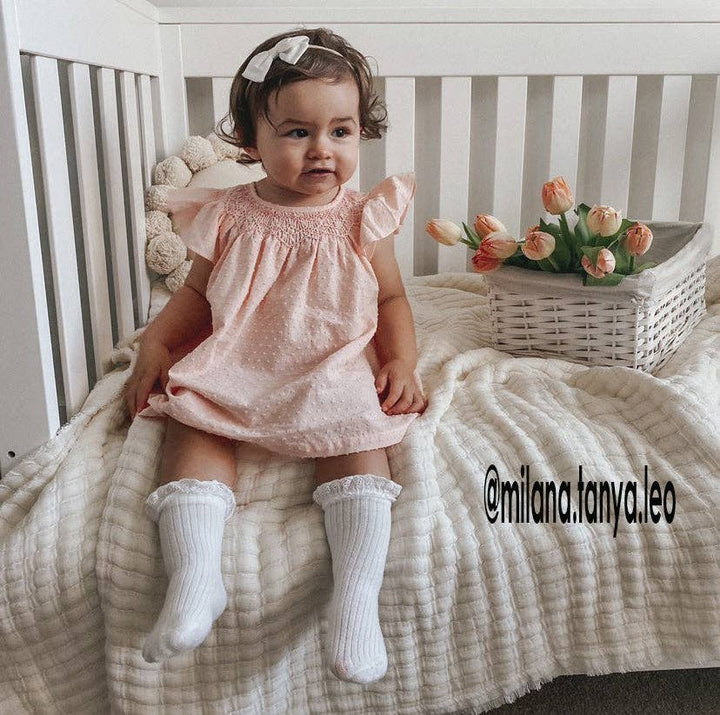 Parisien DRESS:             Pink and White