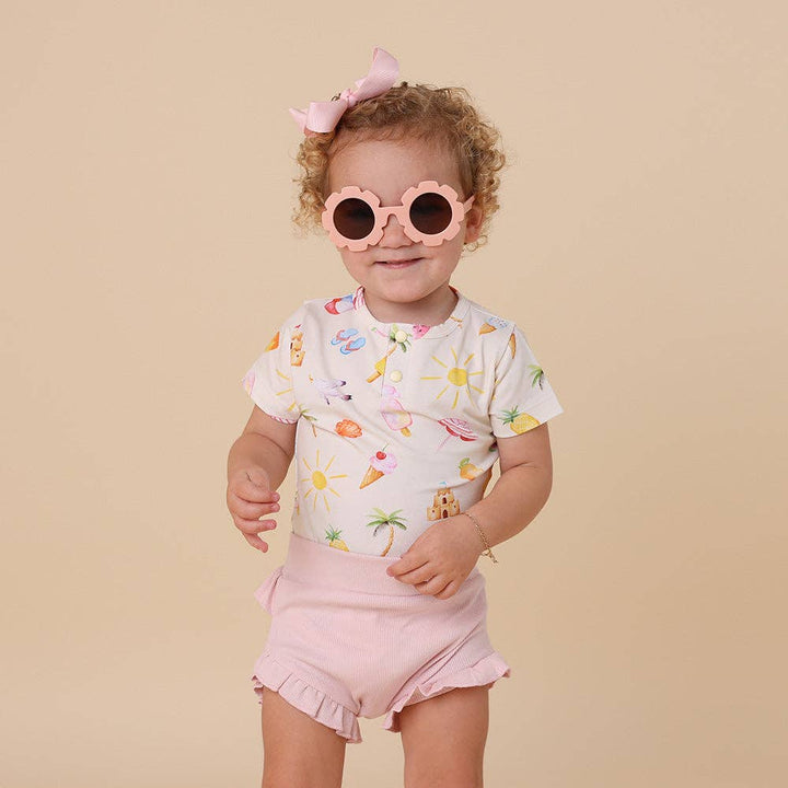 Beach Fun Short Sleeve Organic Bodysuit