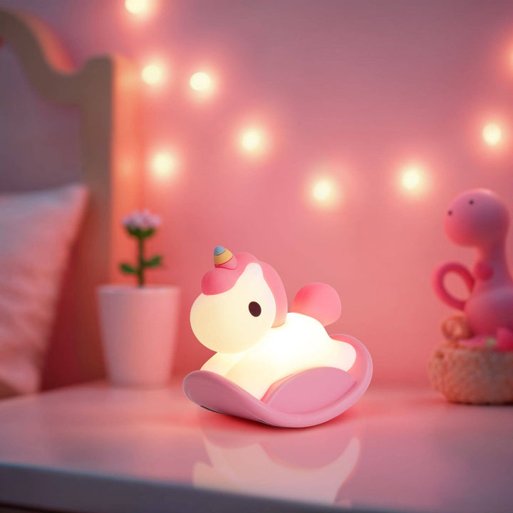 LED Night Light USB Rechargeable Touch Control Bedtime Lamp - Rocking Horse