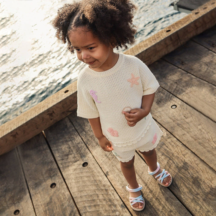 Girls Crochet Top - Coconut