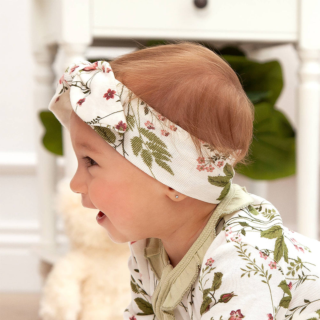Pretty Petals/Rose-Green Headband