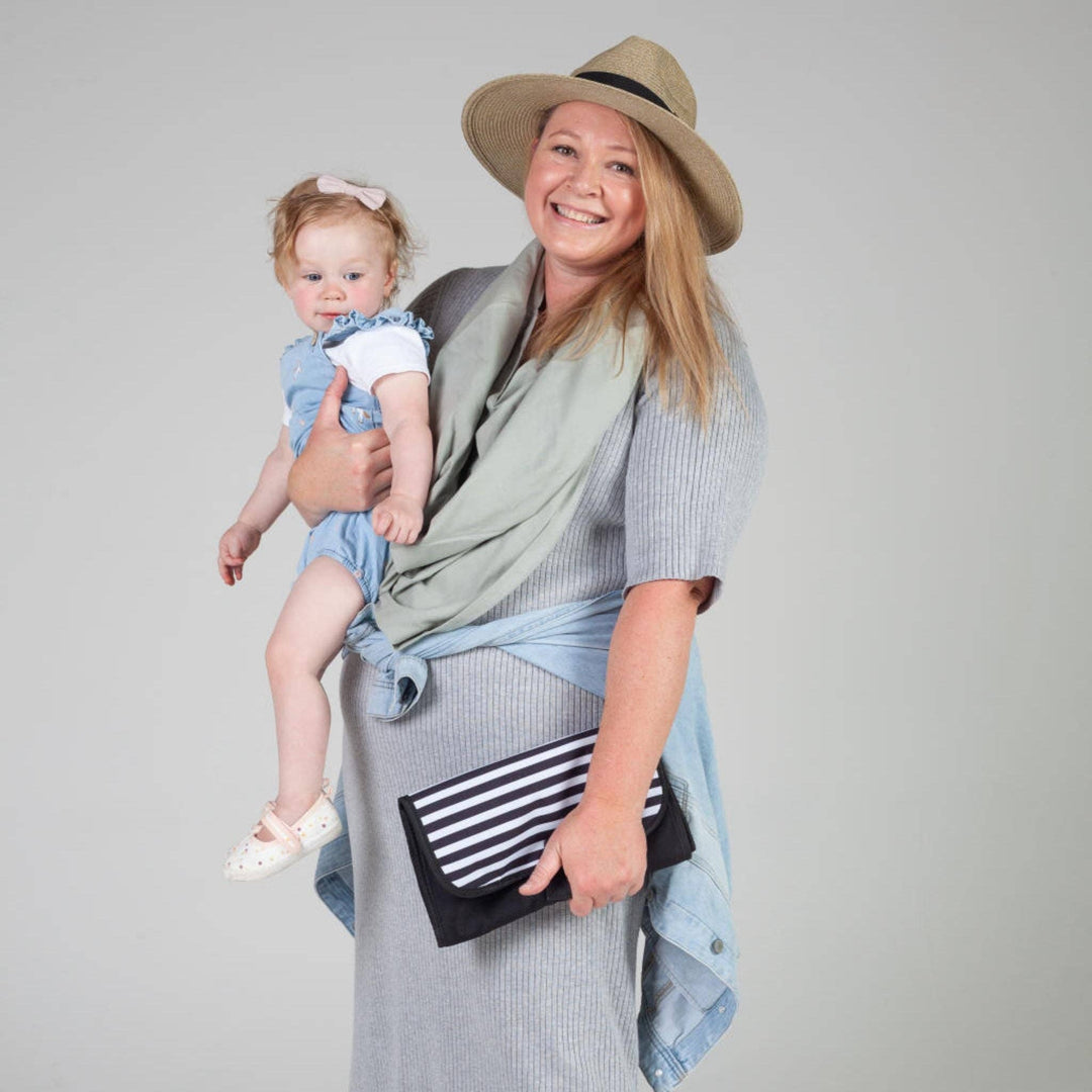 5 in 1 Multi-Use Nursing Mama Cover - Sage Green