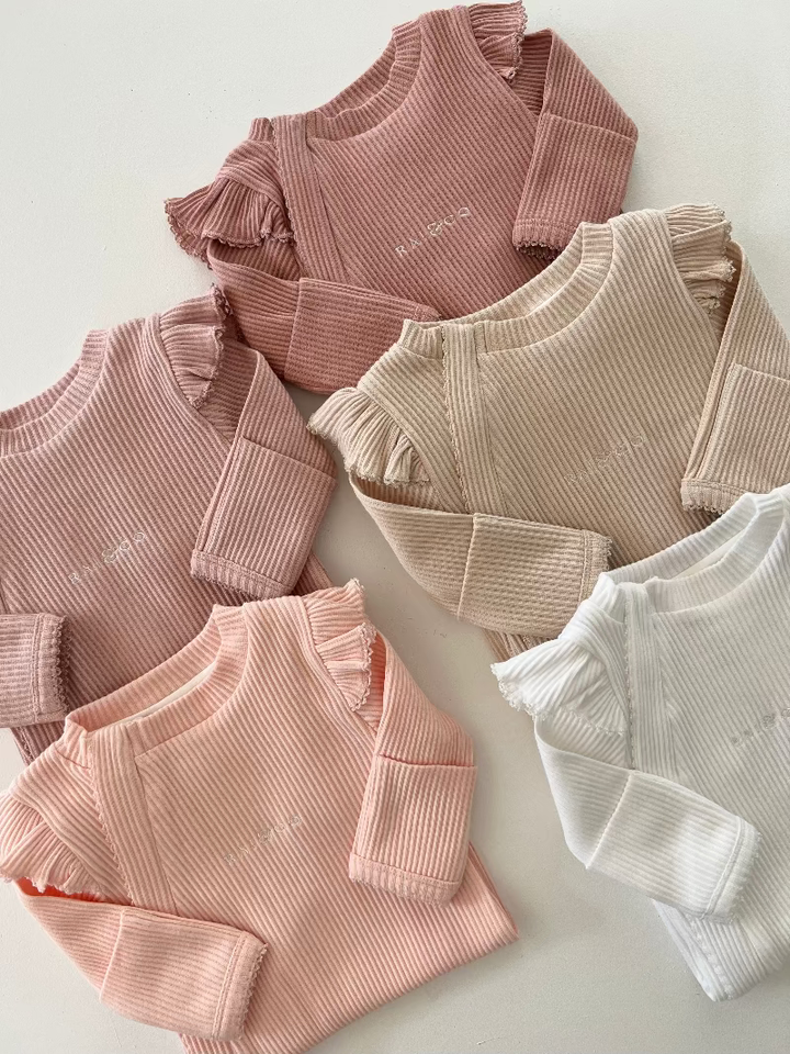 Frill Ribbed Onesie