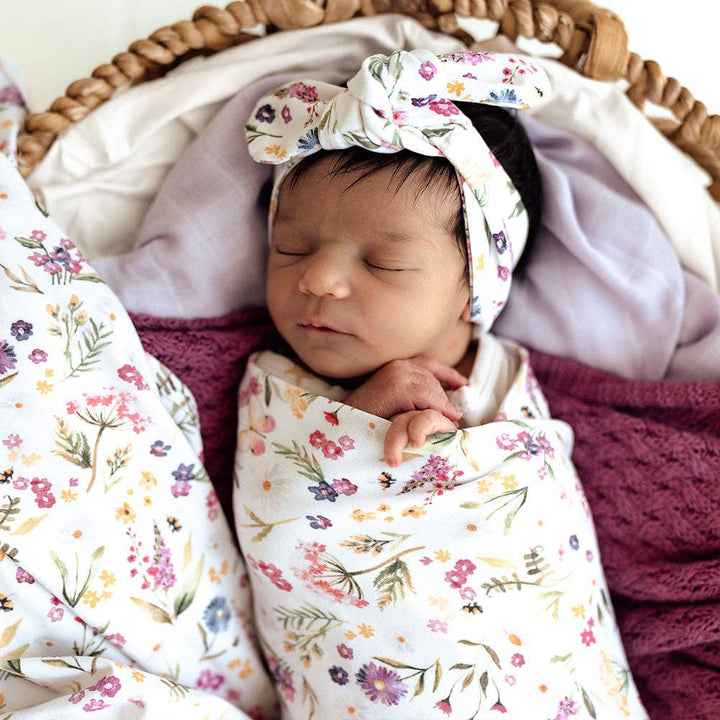 Gracie Organic Jersey Wrap & Topknot Set