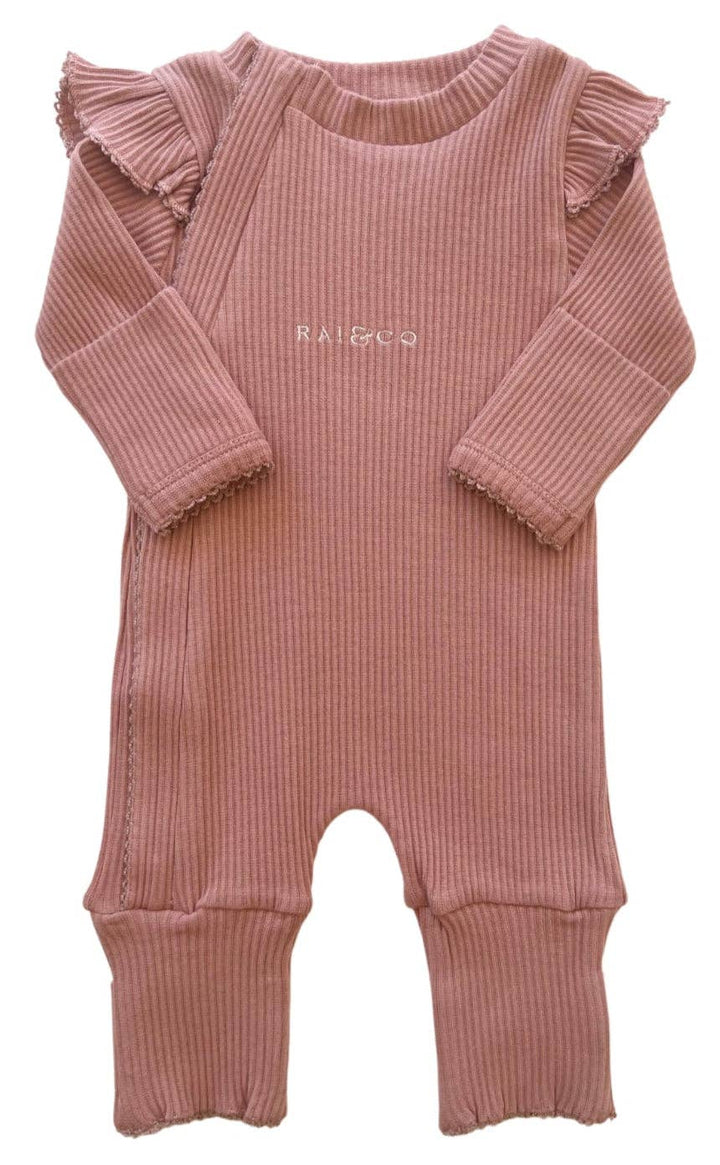 Frill Ribbed Onesie