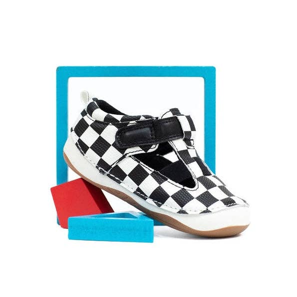 *NEW STYLE* RACER black and white checkered baby and toddler unisex sa