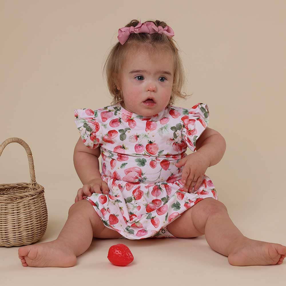 Strawberry Short Sleeve Organic Dress