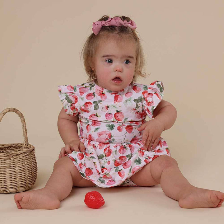 Strawberry Short Sleeve Organic Dress