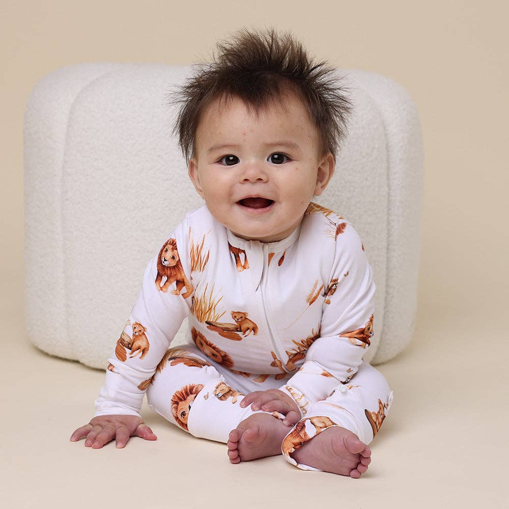 Lion Onesie Organic Snugglesuit Convertible Romper