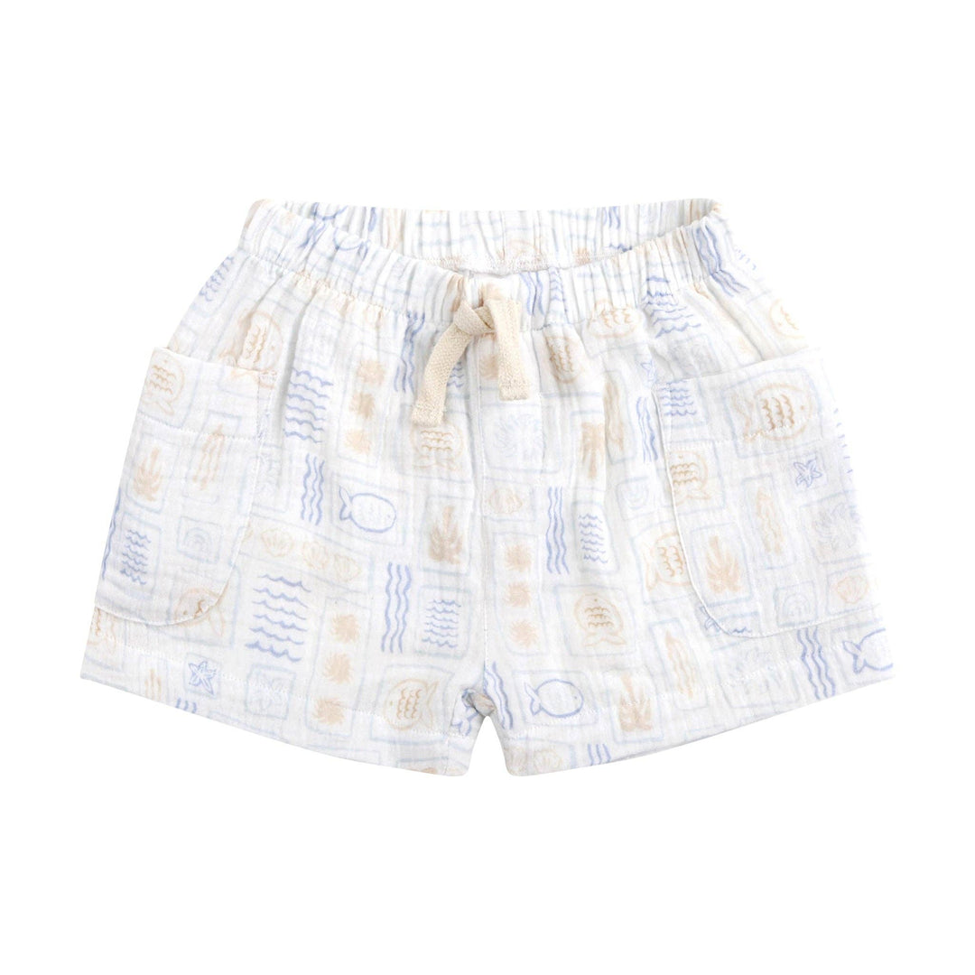 Woven Print Short - Salty Shores