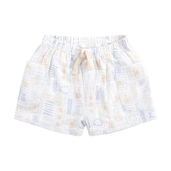 Woven Print Short - Salty Shores