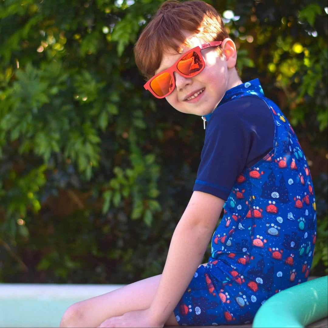NEW! All-In-One Snap Sunsuit | Comic Crabs
