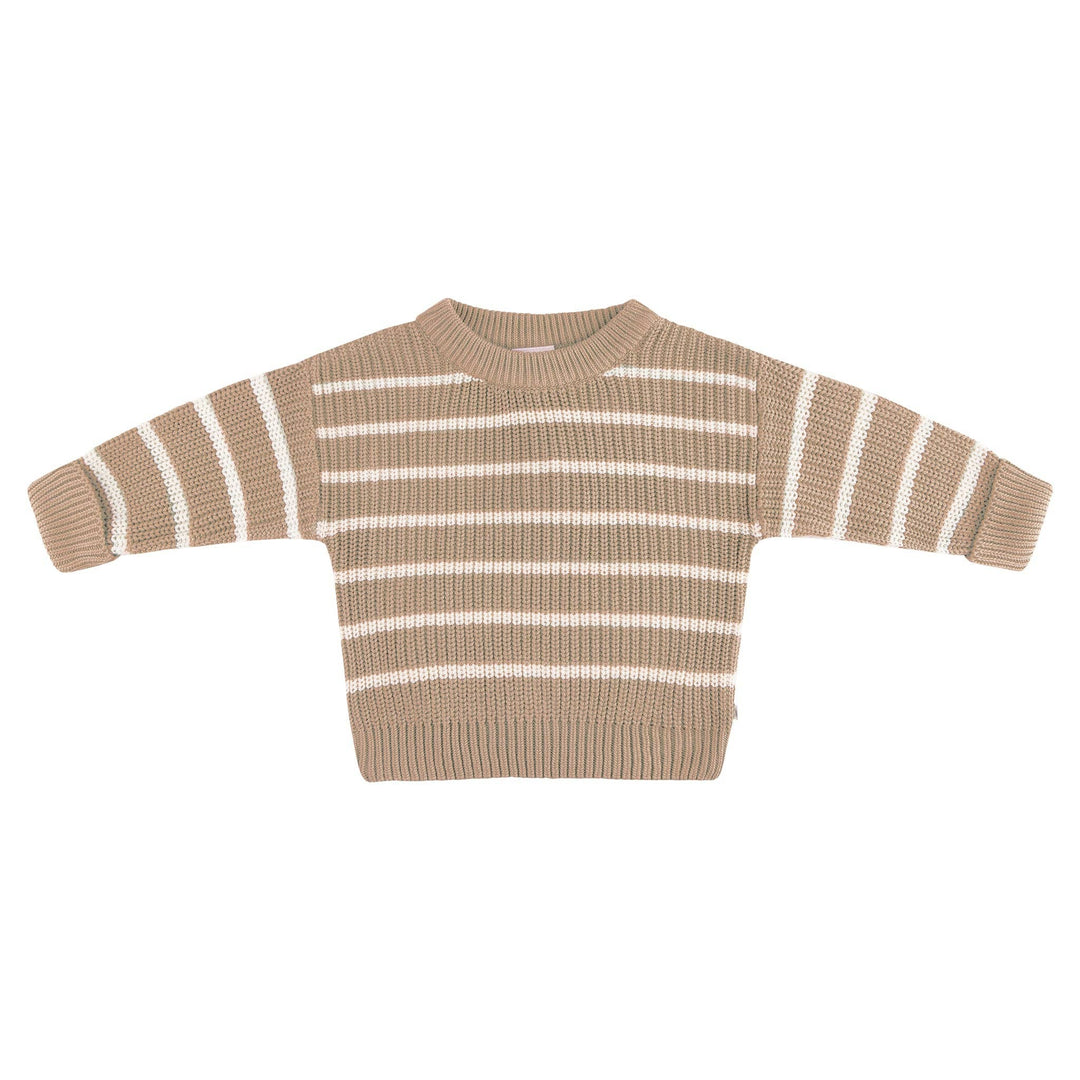 Chunky Rib Knit Jumper - Caramel Marle