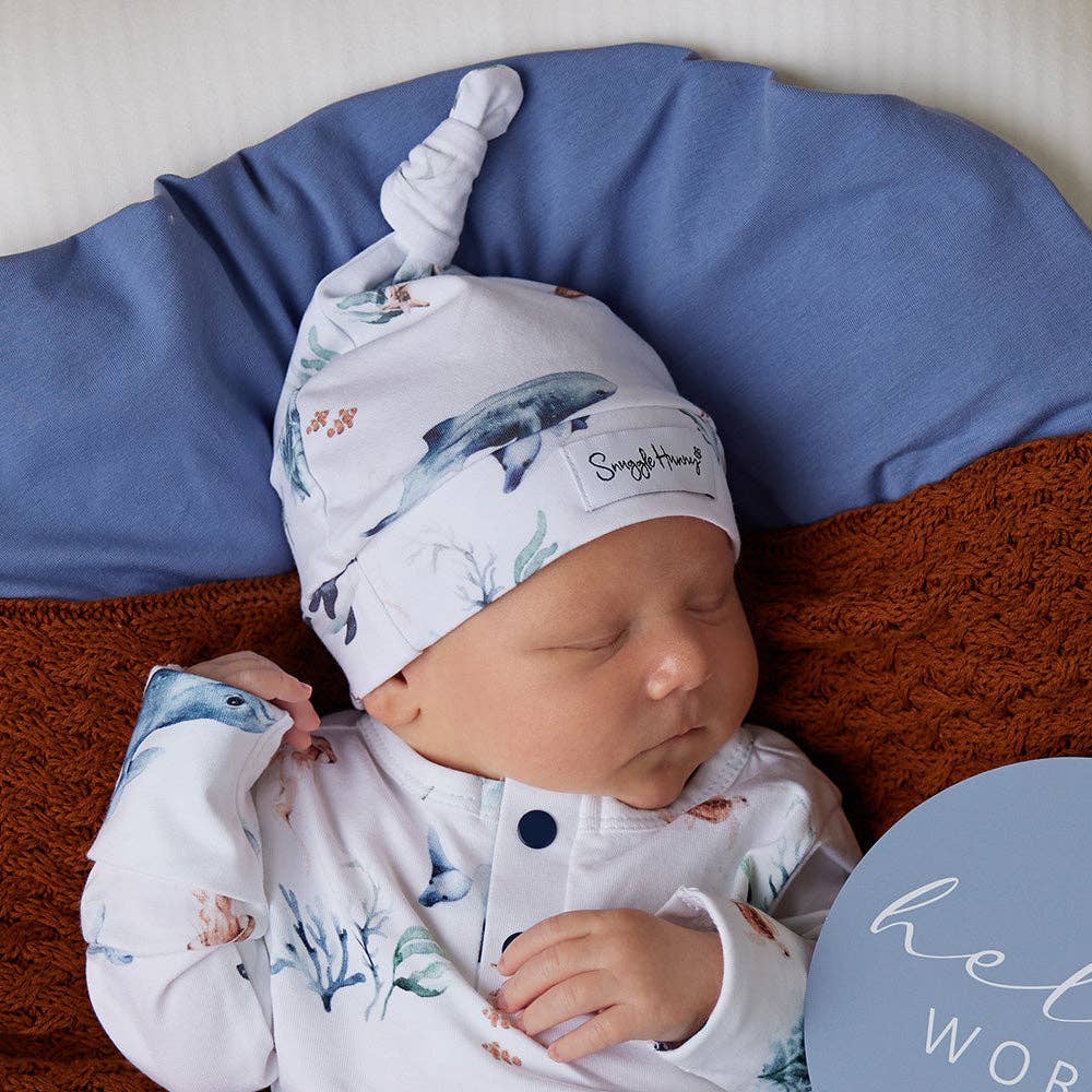 Ocean Organic Knotted Beanie