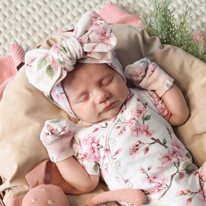 Cherry Blossom Organic Cotton Mittens