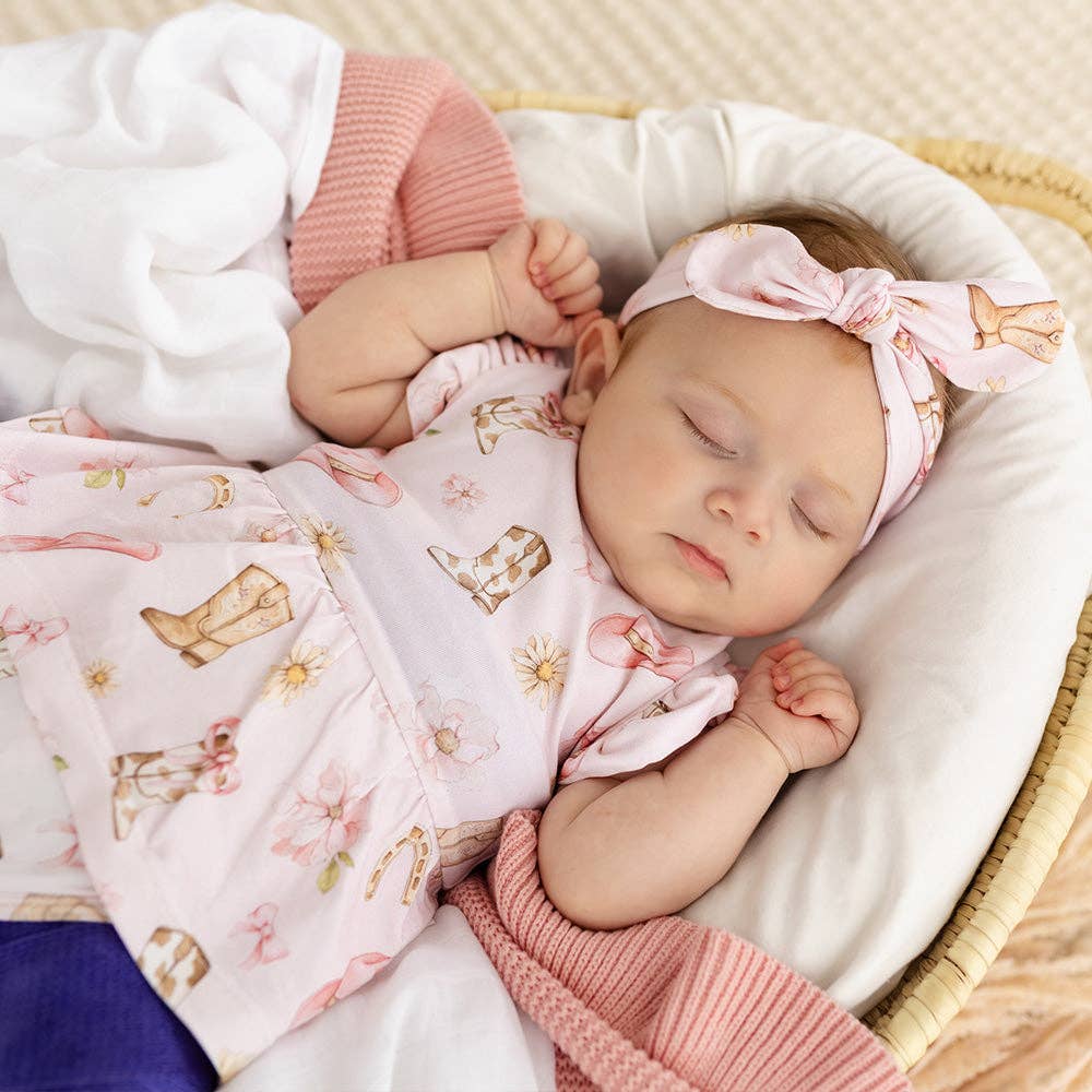 Boots & Bows Short Sleeve Organic Dress