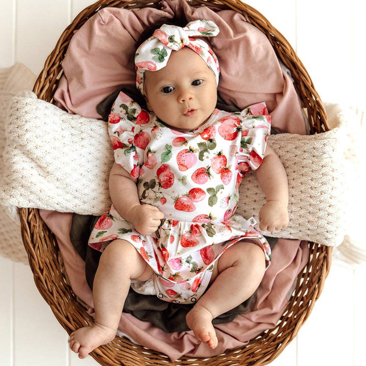 Strawberry Short Sleeve Organic Dress