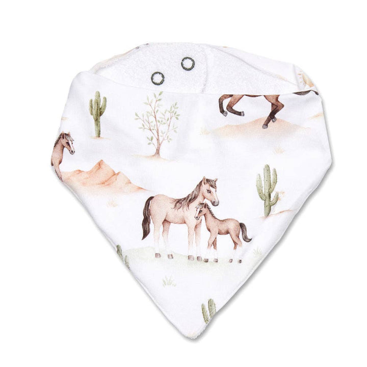 Wild Horses Organic Dribble Bib