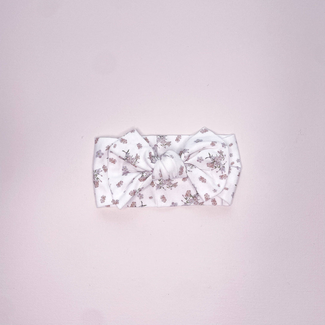 Bamboo/Organic Cotton Printed Headband - Vanilla Bouquet