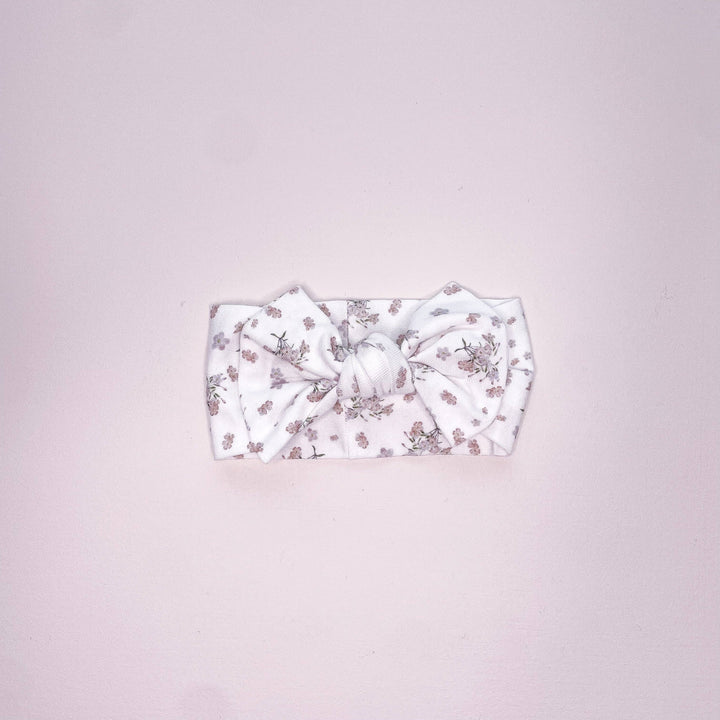 Bamboo/Organic Cotton Printed Headband - Vanilla Bouquet