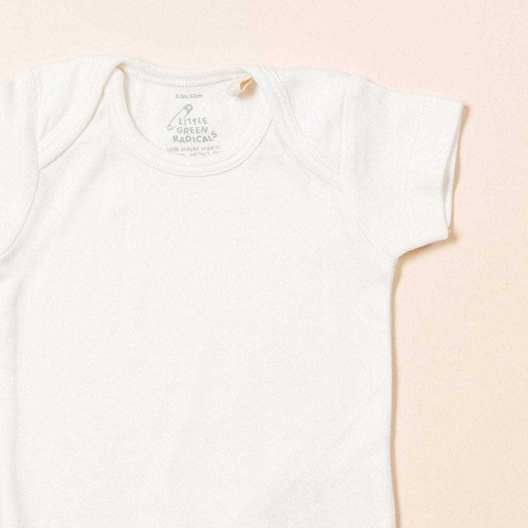 Natural Short Sleeve Baby Body - Single